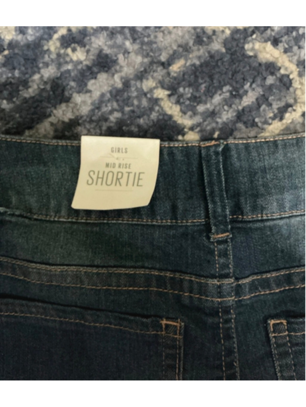 Rue 21 Mid Rise Shortie Denim Jeans Summer Cotton Stretch Shorts size 9/10 - Picture 5 of 6